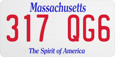 MA license plate 317QG6