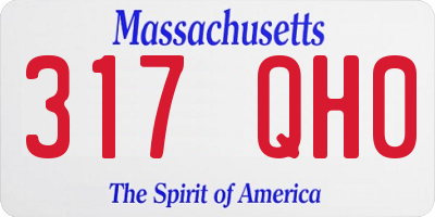 MA license plate 317QH0