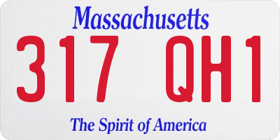 MA license plate 317QH1