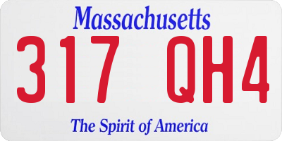 MA license plate 317QH4