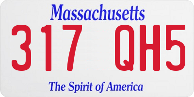 MA license plate 317QH5