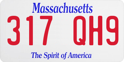 MA license plate 317QH9