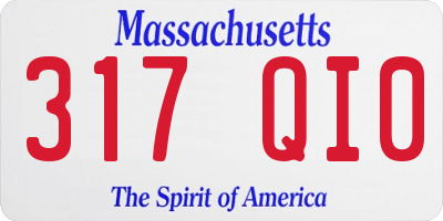 MA license plate 317QI0