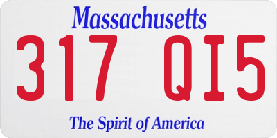 MA license plate 317QI5