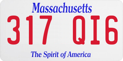 MA license plate 317QI6