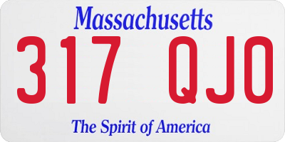 MA license plate 317QJ0