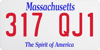 MA license plate 317QJ1