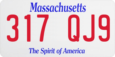 MA license plate 317QJ9