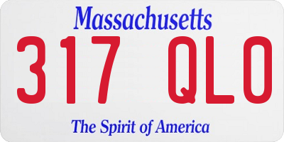 MA license plate 317QL0