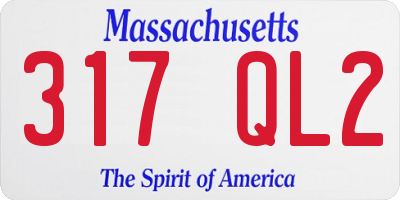 MA license plate 317QL2