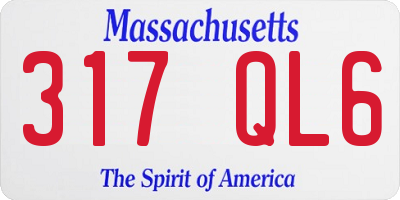 MA license plate 317QL6