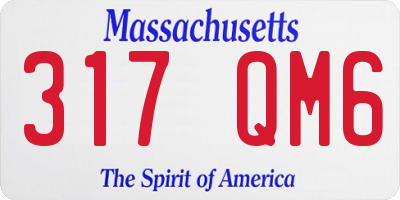 MA license plate 317QM6
