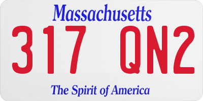 MA license plate 317QN2