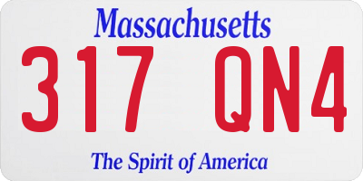 MA license plate 317QN4