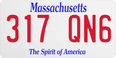 MA license plate 317QN6