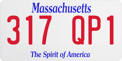 MA license plate 317QP1