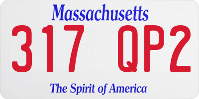 MA license plate 317QP2