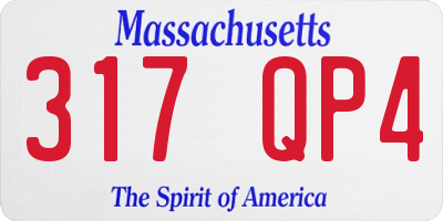 MA license plate 317QP4