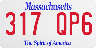 MA license plate 317QP6