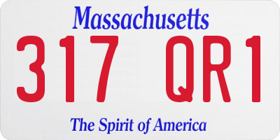 MA license plate 317QR1
