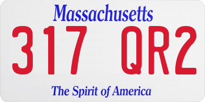 MA license plate 317QR2