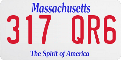 MA license plate 317QR6