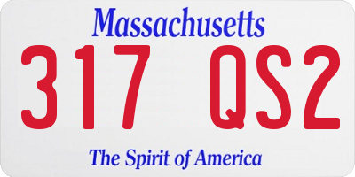 MA license plate 317QS2