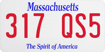 MA license plate 317QS5