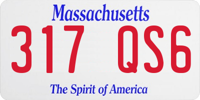 MA license plate 317QS6