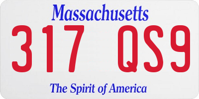 MA license plate 317QS9