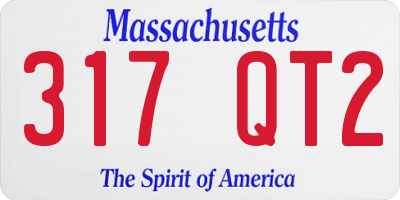 MA license plate 317QT2