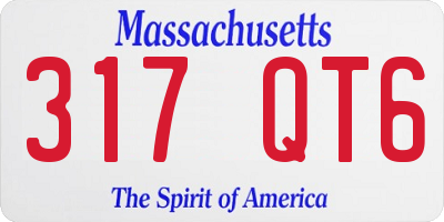 MA license plate 317QT6