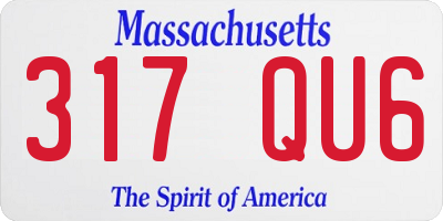 MA license plate 317QU6