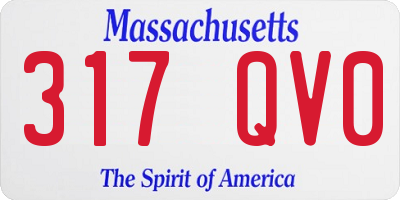 MA license plate 317QV0