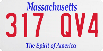 MA license plate 317QV4