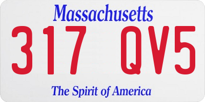 MA license plate 317QV5