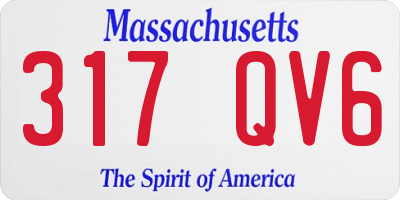 MA license plate 317QV6