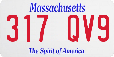 MA license plate 317QV9