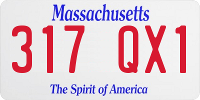 MA license plate 317QX1