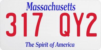 MA license plate 317QY2