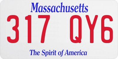 MA license plate 317QY6