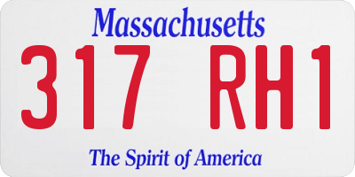 MA license plate 317RH1