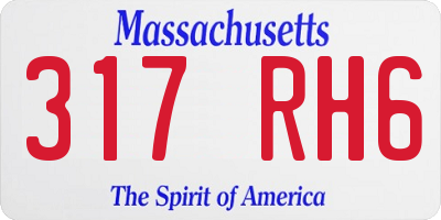 MA license plate 317RH6