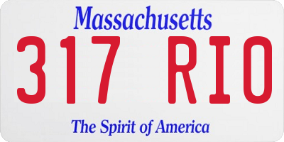 MA license plate 317RI0