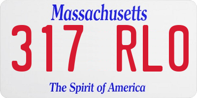 MA license plate 317RL0