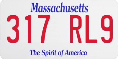 MA license plate 317RL9