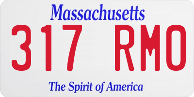 MA license plate 317RM0