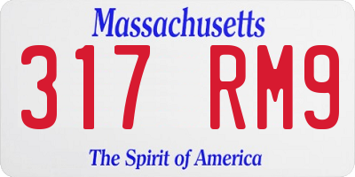 MA license plate 317RM9