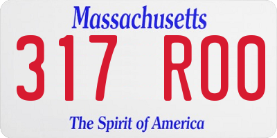 MA license plate 317RO0