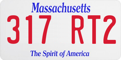 MA license plate 317RT2